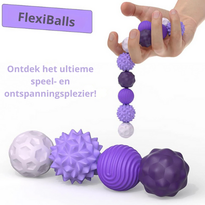 FlexiBalls™ - Buig, draai en laat de stress los.