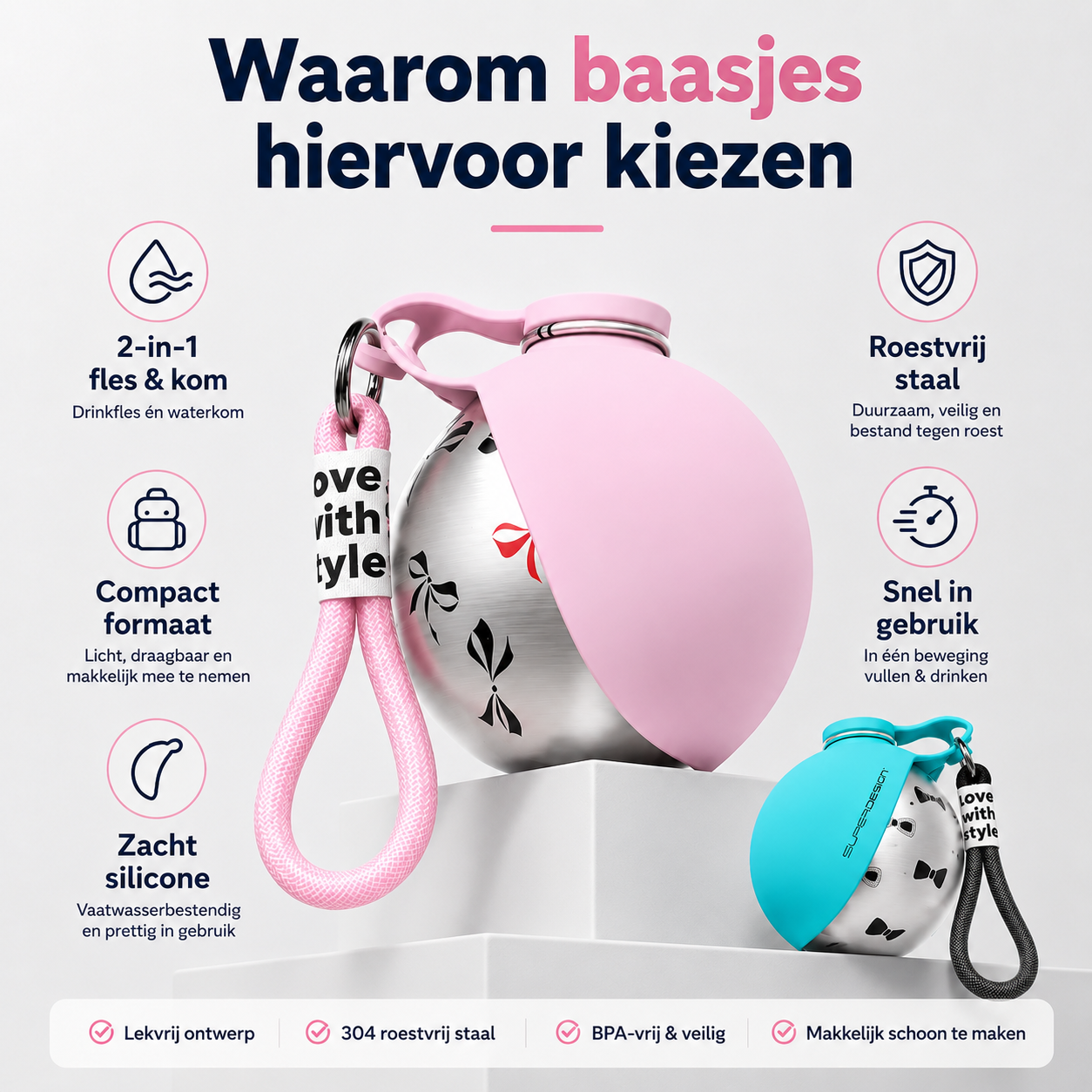FlipSip™ – De 2-in-1 hondenwaterfles voor onderweg