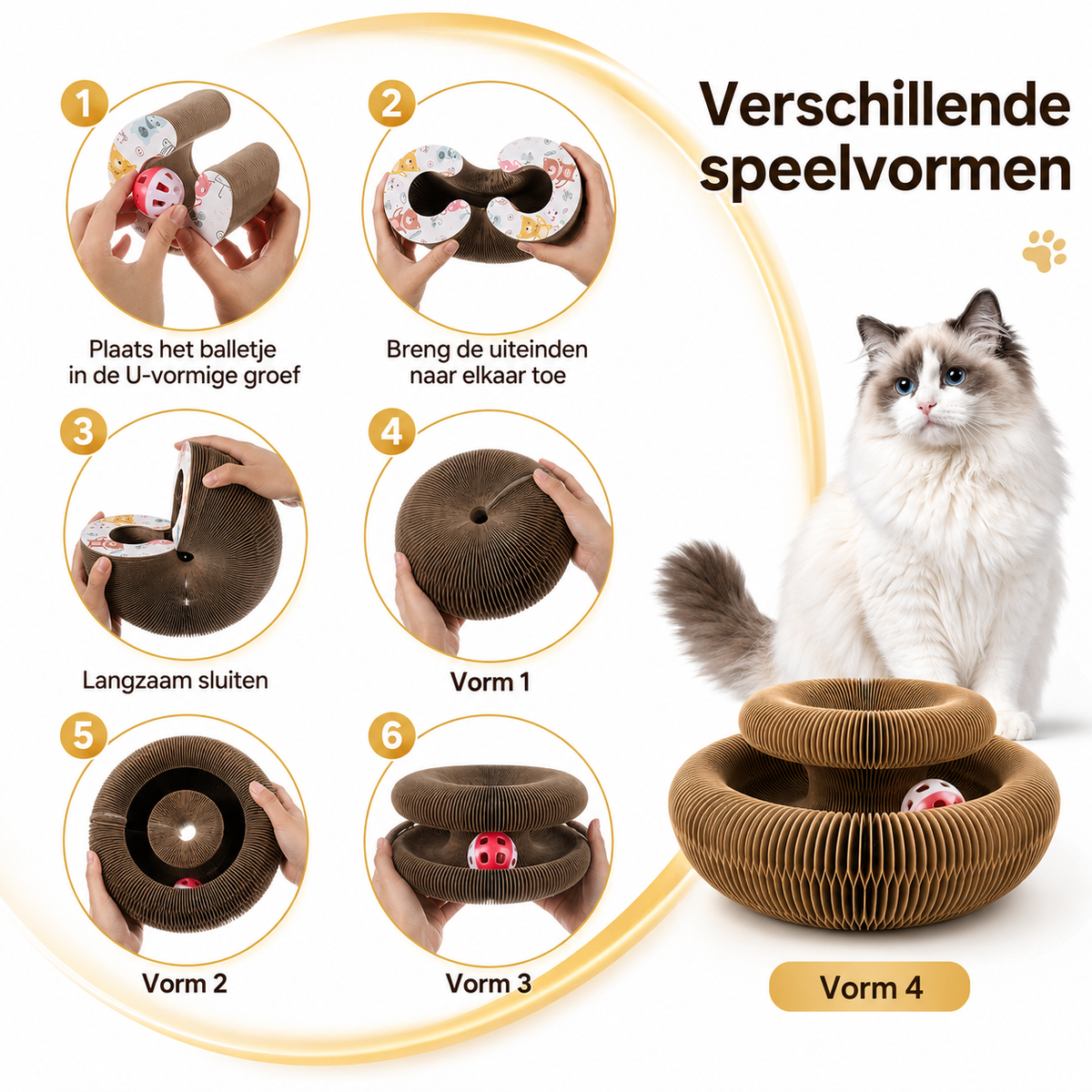FlexiPaw™ – Flexibele Krab- & Speelplek voor Katten