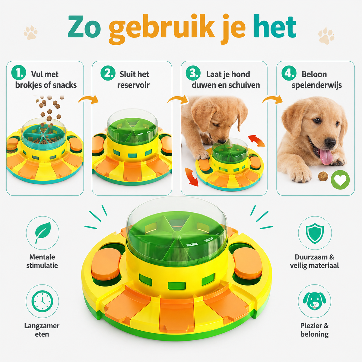 TreatQuest™ – Interactieve Voerpuzzel voor Honden