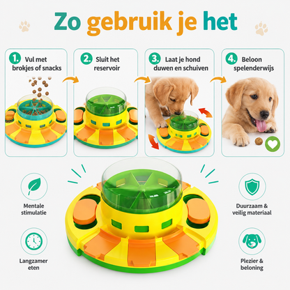TreatQuest™ – Interactieve Voerpuzzel voor Honden