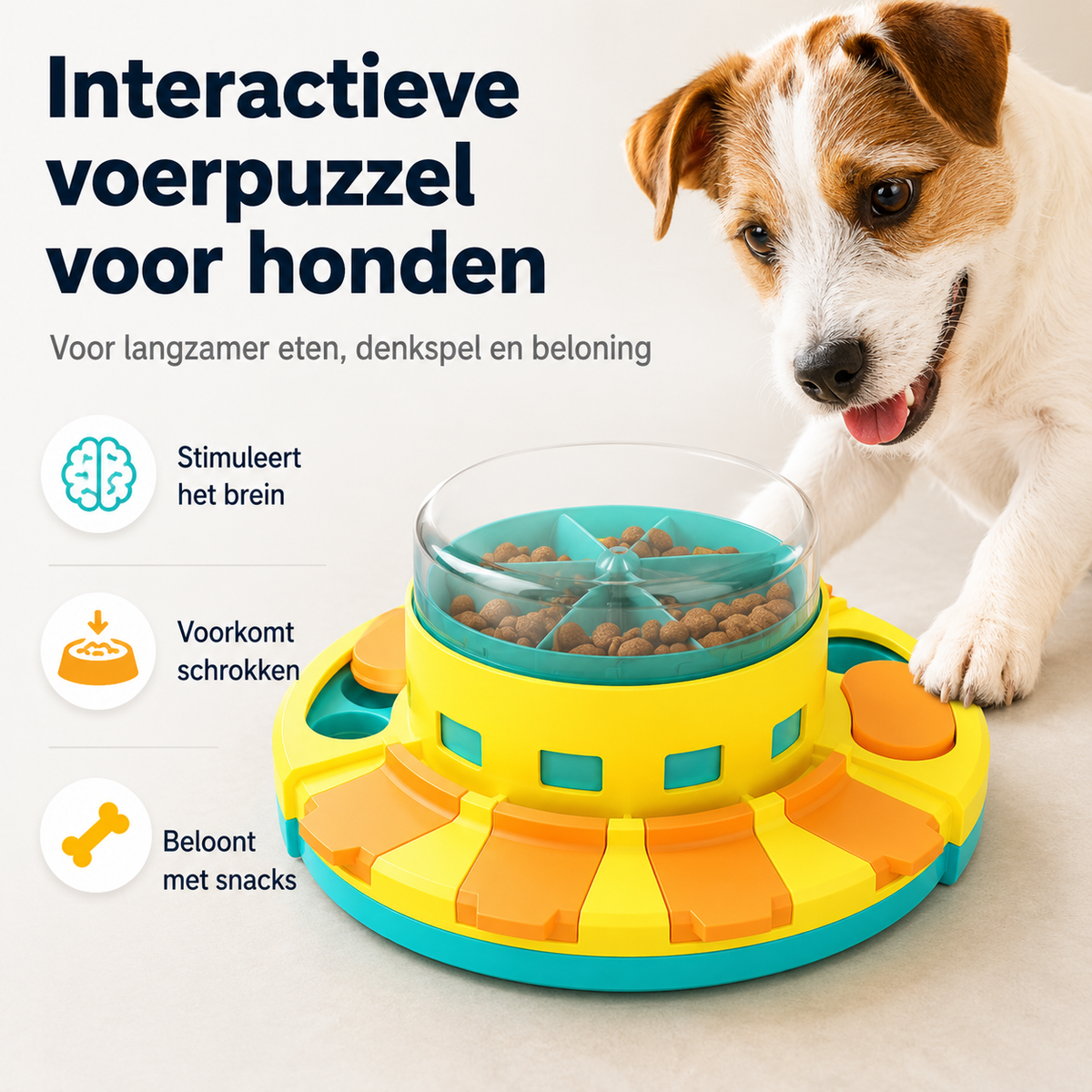 TreatQuest™ – Interactieve Voerpuzzel voor Honden