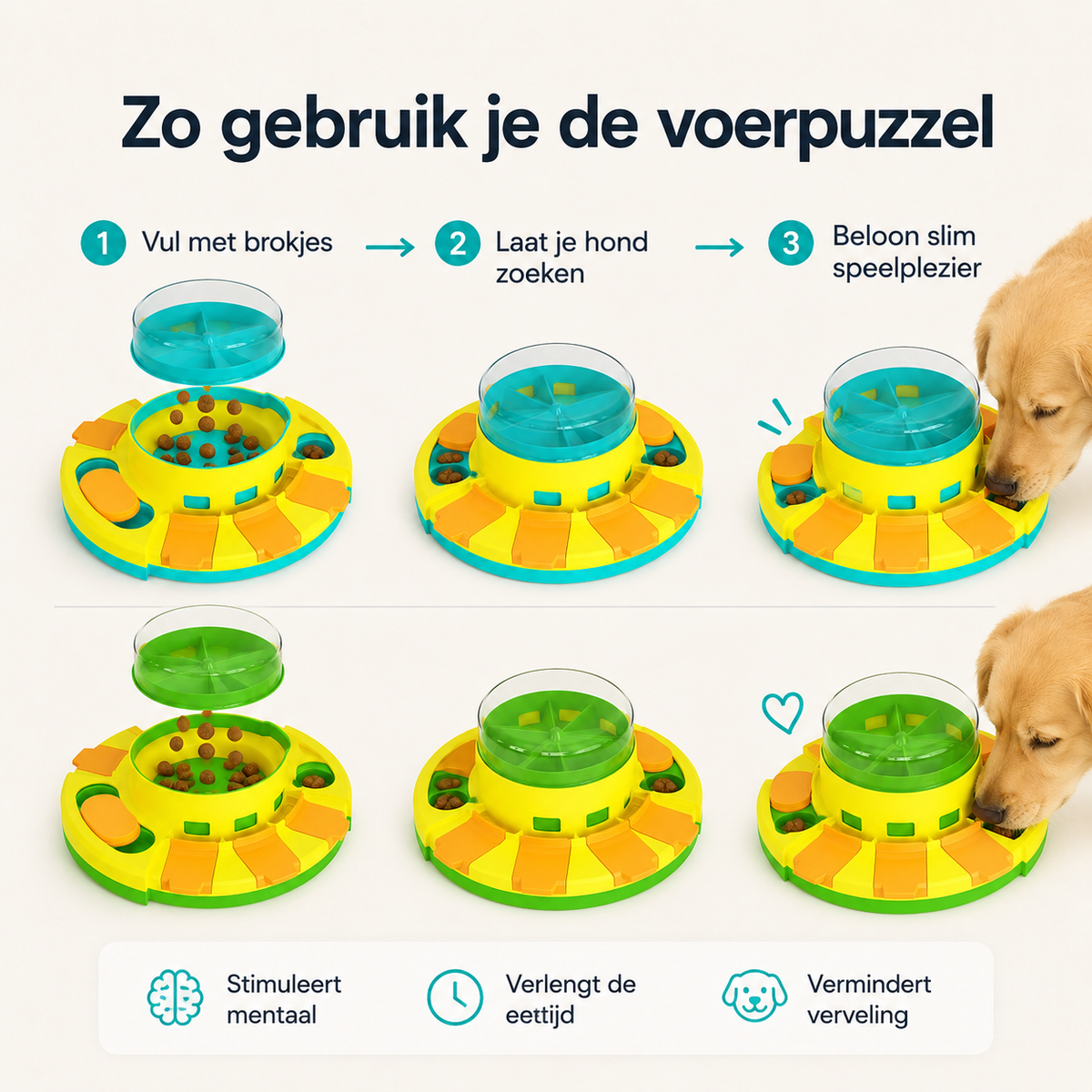 TreatQuest™ – Interactieve Voerpuzzel voor Honden
