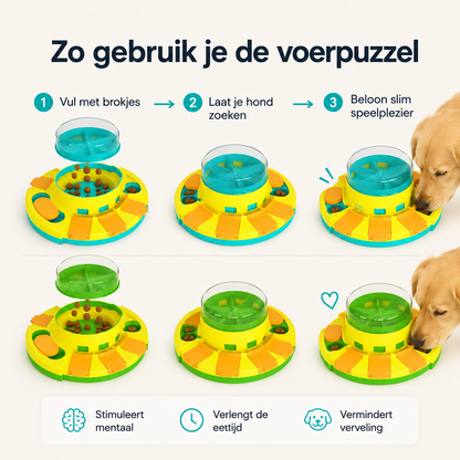 TreatQuest™ – Interactieve Voerpuzzel voor Honden