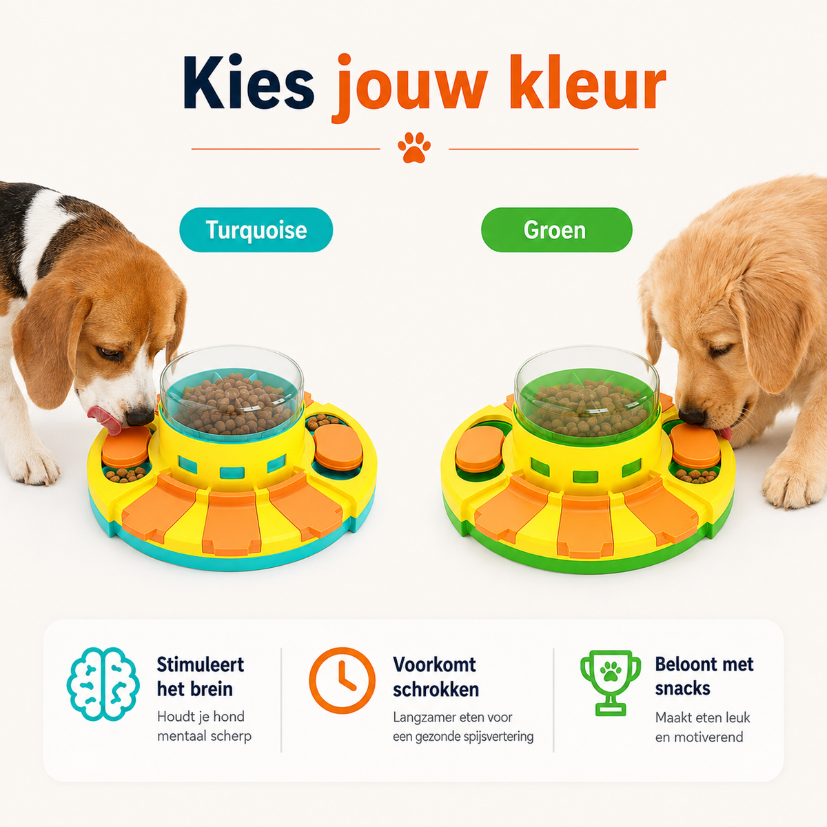 TreatQuest™ – Interactieve Voerpuzzel voor Honden