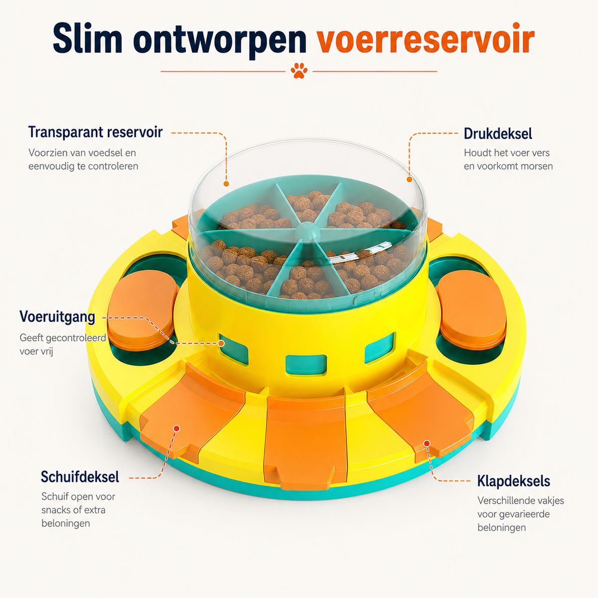 TreatQuest™ – Interactieve Voerpuzzel voor Honden