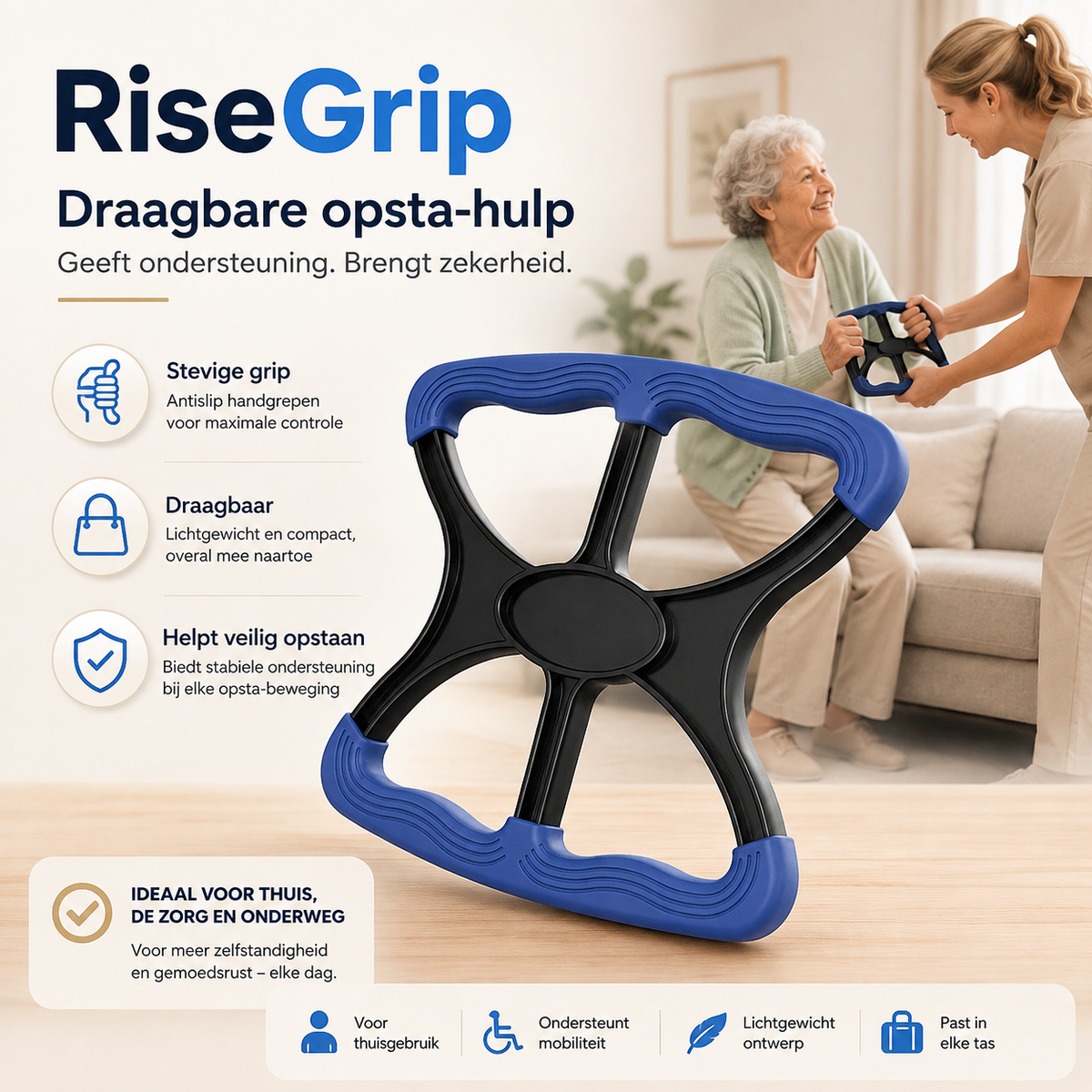RiseGrip™ – Handige Opstahulp voor Extra Houvast