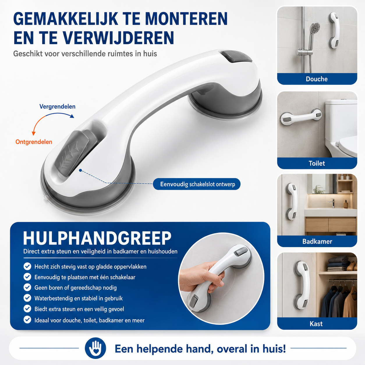 GripSafe™ – Extra houvast, zonder boren