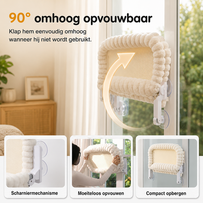 PurrView™ – Opvouwbare Kattenhangmat voor het Raam