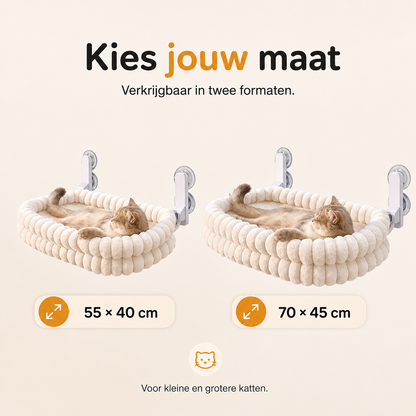 PurrView™ – Opvouwbare Kattenhangmat voor het Raam